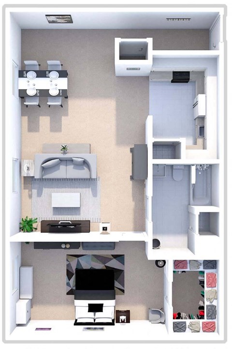 a floor plan of a small apartment